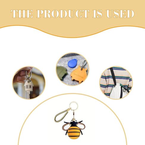 Premium Leather Holder with Keychain Compatible with Air Tag - Full Coverage Protective Case for Air Tag, Anti-Loss Key Ring Accessories (Evil Eye) in Saudi Arabia