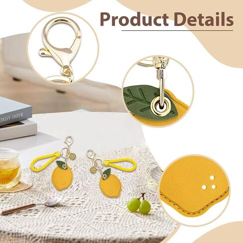 Premium Leather Holder with Keychain Compatible with Air Tag - Full Coverage Protective Case for Air Tag, Anti-Loss Key Ring Accessories (Evil Eye) in Saudi Arabia