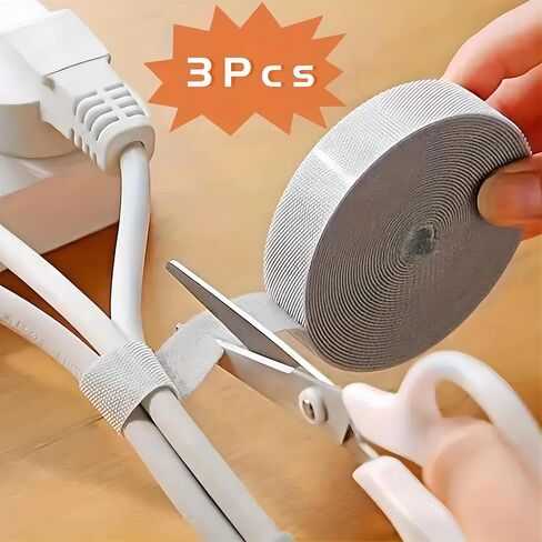 2PCS Reusable Tape Cable Ties, Tape Cord Organization Straps Hook Loop Tape Cord Wrap for Home,Office in Saudi Arabia