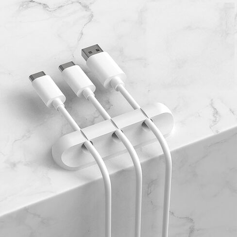 منظمات الكابلات، مشابك كابلات USB، حامل سلك مع لاصق ذاتي لإدارة الأسلاك المكتبية (5، 3 فتحات)، أسود in Saudi Arabia