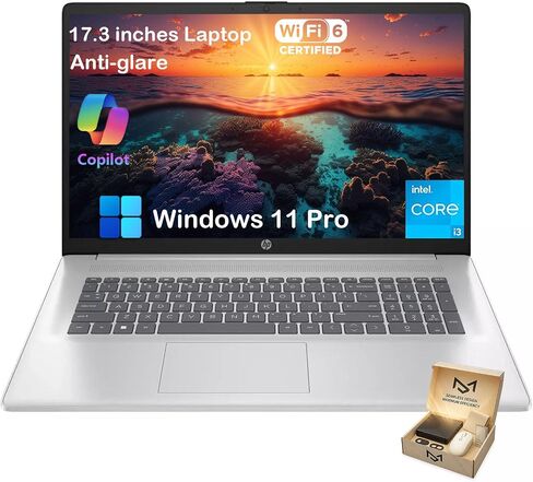 HP 2019 14" Laptop - Intel Core i3 - 8GB Memory - 128GB Solid State Drive - Ash Silver Keyboard Frame (14-CF0014DX) in Saudi Arabia