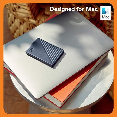 WD My Passport for Mac 2TB External Hard Drive (Mobile Storage, USB-C Enabled, WD Discovery Software, Password Protection, Mac Compatible, Easy to Use) Midnight Blue in Kuwait