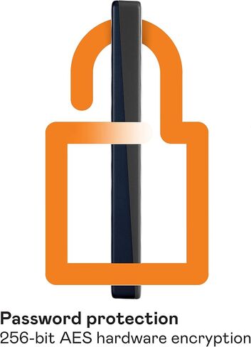 WD My Passport for Mac 2TB External Hard Drive (Mobile Storage, USB-C Enabled, WD Discovery Software, Password Protection, Mac Compatible, Easy to Use) Midnight Blue in Kuwait