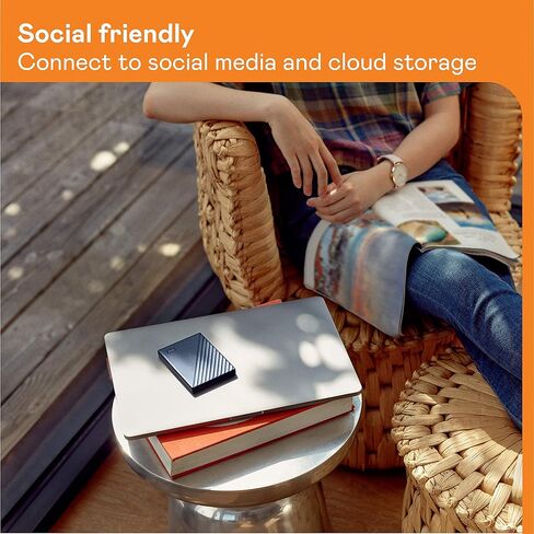 WD My Passport for Mac 2TB External Hard Drive (Mobile Storage, USB-C Enabled, WD Discovery Software, Password Protection, Mac Compatible, Easy to Use) Midnight Blue in Kuwait