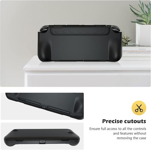 ProCase Flip Cover for Nintendo Switch OLED with 2 Pack Tempered Glass Screen Protectors Black Bundle with White in Saudi Arabia