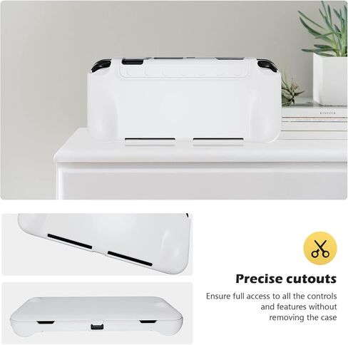 ProCase Flip Cover for Nintendo Switch OLED with 2 Pack Tempered Glass Screen Protectors Black Bundle with White in Saudi Arabia
