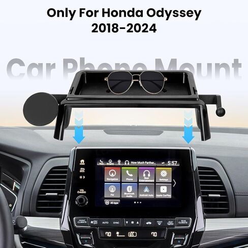 حامل هاتف السيارة المغناطيسي مع منظم وحدة التحكم المركزية - متوافق مع ملحقات Honda Odyssey 2018-2024 مشبك ثابت للشاشة، حامل تثبيت للهواتف المغناطيسية يدور 360 درجة متوافق مع MagSafe in Kuwait