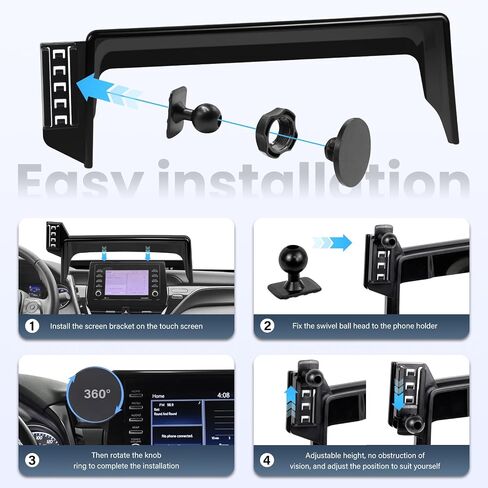Magnetic Car Phone Holder W/Center Console Organizer-Compatible with Honda Odyssey 2018-2024 Accessories Screen Fixed Clip,360°Rotation Phones mount Stand Compatible with MagSafe,(Not Fit 5 inch ) in Saudi Arabia