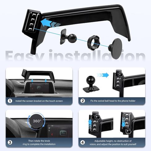 Magnetic Car Phone Holder W/Center Console Organizer-Compatible with Honda Odyssey 2018-2024 Accessories Screen Fixed Clip,360°Rotation Magnetic Phones Mount Stand Compatible with MagSafe in Saudi Arabia