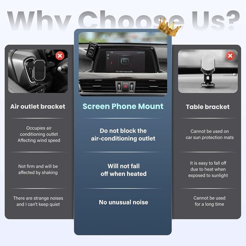 Magnetic Car Phone Holder W/Center Console Organizer-Compatible with Honda Odyssey 2018-2024 Accessories Screen Fixed Clip,360°Rotation Magnetic Phones Mount Stand Compatible with MagSafe in Saudi Arabia
