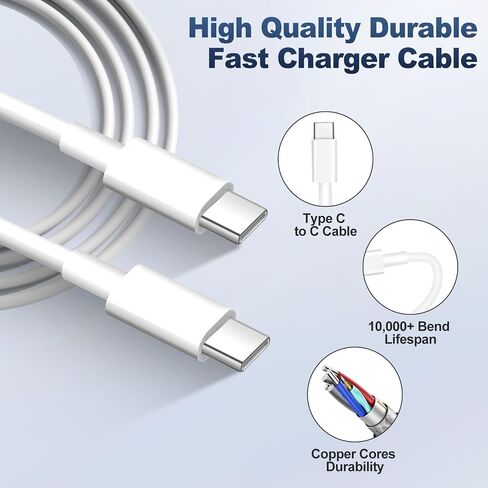 Super Fast Type C Charger,3Pack 25W Android Charger Fast Charging Block,Android Galaxy Phone Chargers 10FT Extra Long USB C Charging Cord for Samsung Galaxy S25 Ultra/S25+/S24 Ultra/S23 FE/S22/S21/S20 in Kuwait