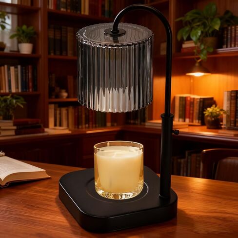 Gold Candle Warmer Lamp with Timer,Mothers Day Gifts for Mom,House Warming Gifts New Home Decor,20 Gears Rotary Dimming with 2 Bulbs in Saudi Arabia
