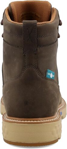 Twisted X Men's 6" Work Boot, Moc Toe Nano Toe with CellStretch, Shitake, 11.5 M in Saudi Arabia