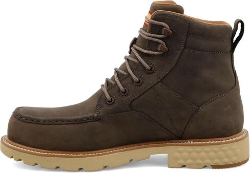 Twisted X Men's 6" Work Boot, Moc Toe Nano Toe with CellStretch, Shitake, 11.5 M in Saudi Arabia