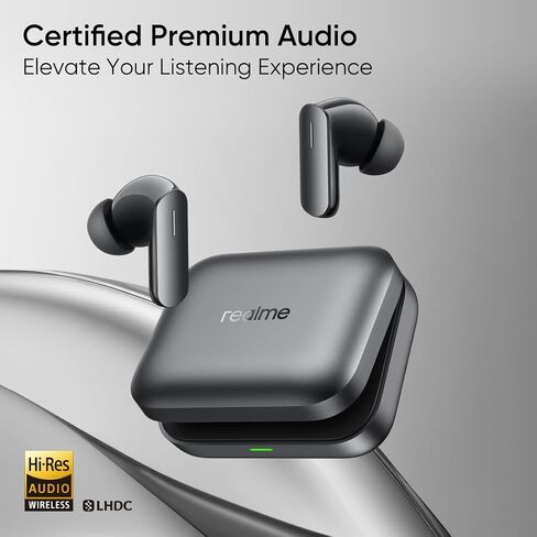 Realme Buds Air 7، مشغلات جهير ديناميكي 12.4 مم، وقت تشغيل 52 ساعة، 52 ديسيبل Hybrid ANC، 6 ميكروفون ENC، زمن استجابة منخفض 45 مللي ثانية، صوت مكاني 360 درجة، LHDC عالي الدقة، IP55 مقاوم للغبار والماء، BT v5.4 - (رمادي) in Kuwait