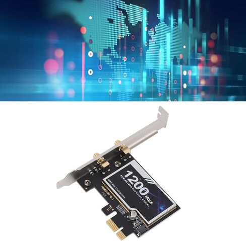 بطاقة الشبكة اللاسلكية PCIE، محول سطح المكتب ثنائي النطاق بسرعة 1200 ميجا بت في الثانية 4.2 مع مجموعة شرائح 8265AC، لأجهزة الكمبيوتر المحمولة الكل في واحد أجهزة الكمبيوتر الصناعية in Saudi Arabia
