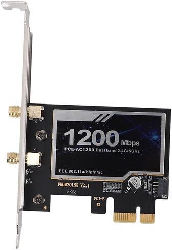 بطاقة الشبكة اللاسلكية PCIE، محول سطح المكتب ثنائي النطاق بسرعة 1200 ميجا بت في الثانية 4.2 مع مجموعة شرائح 8265AC، لأجهزة الكمبيوتر المحمولة الكل في واحد أجهزة الكمبيوتر الصناعية in Saudi Arabia