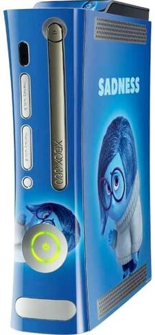 Skinit Decal Gaming Skin Compatible with Xbox 360 (Includes HDD) - Officially Licensed Disney Inside Out Sadness Portrait Design in Saudi Arabia