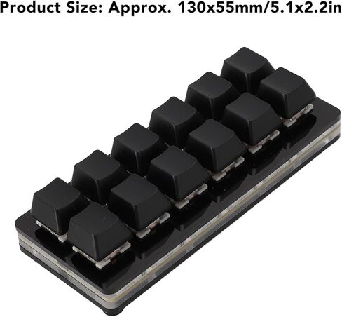 12 Key USB Mini Keyboard with Programmable Macros,USB Type C Wired Programmable RGB Custom One Handed Gaming Keyboard Mechanical Red Switch Gaming Keyboard OSU Keypad for PC in Saudi Arabia