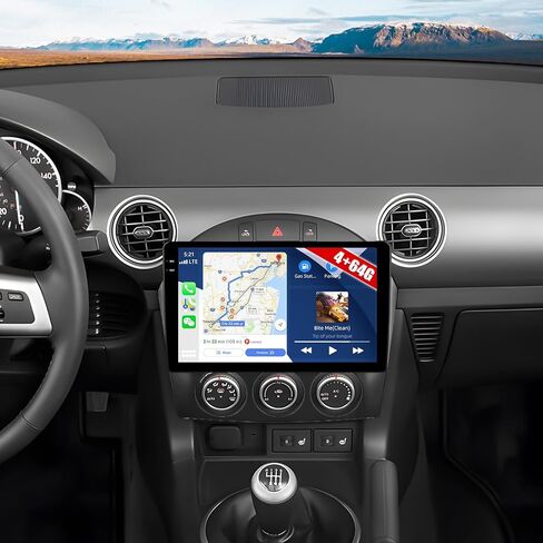 [4+64G] Android 15 Car Radio Stereo for Mazda MX-5 Miata 2006-2015 with Wireless Carplay&Android Auto,9 Inch Car Radio with Mirror Link Bluetooth FM/RDS WiFi GPS EQ DSP SWC+AHD Backup Camera in Saudi Arabia