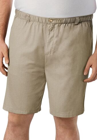 KingSize Men's Big & Tall Knockarounds 8&34 Full Elastic Plain Front Shorts in Saudi Arabia