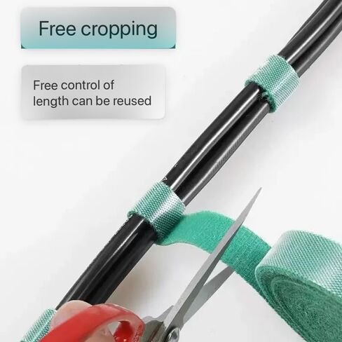 IFNOW Hook-and-Loop Cable Ties Reusable Fastening Tape Double-Sided Cable Management Tape Strength and Durability 0.4''/Width (Total 295.2FT, Width 0.4in) in Saudi Arabia