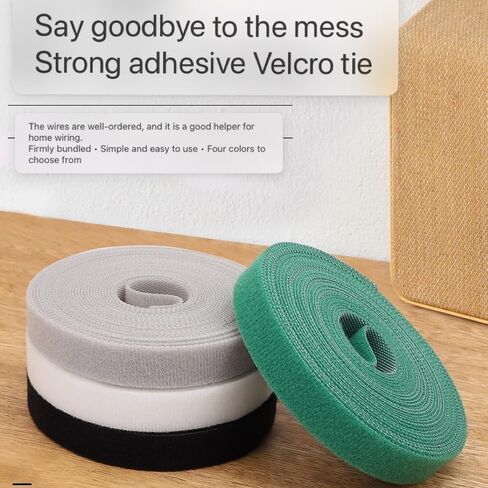 IFNOW Hook-and-Loop Cable Ties Reusable Fastening Tape Double-Sided Cable Management Tape Strength and Durability 0.4''/Width (Total 295.2FT, Width 0.4in) in Saudi Arabia