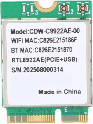 WiFi 7 Card, RTL8922AE Chipset 6338Mbps Band Wireless Network Card with BT5.4 WPA4, for 10 11 Laptop Desktop M.2 Interface in Saudi Arabia