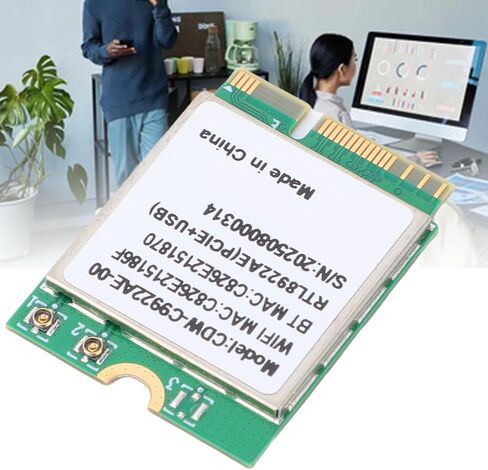 WiFi 7 Card, RTL8922AE Chipset 6338Mbps Band Wireless Network Card with BT5.4 WPA4, for 10 11 Laptop Desktop M.2 Interface in Saudi Arabia