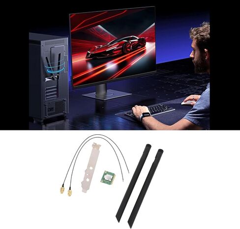 WiFi 6 Wireless Card, 1800Mbps Mini PCIE Network Adapter Dual Band 2.4GHz 5GHz with BT 5.3, for Laptop PC 10 11 in Saudi Arabia