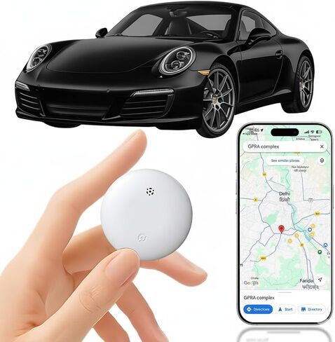 جهاز تعقب GPS للسيارة - متوافق مع Android وiOS، بدون رسوم شهرية، بطارية لمدة عام واحد، مثالي للسكوتر والأطفال والحيوانات الأليفة وكبار السن، موجود مع نظام تحديد المواقع العالمي بمساعدة الشبكة، (أسود-قطعتان) in Kuwait