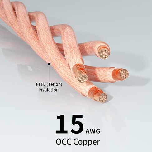 Preffair X461 5N OCC Copper Balanced Cables with 3 Pins XLR Female to Male Connectors 15AWG/4 x 1.5mm2, 1 Pair for Audiophile Turntable, AMP, DAC (X461XR1819G, 1.5M/4.9FT) in Kuwait