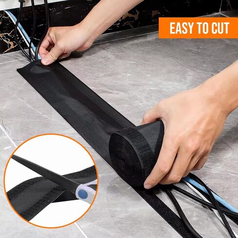 3m Black Cord Hider Floor, Long Durable Cable Cover Floor for high-Traffic Flooring in Saudi Arabia