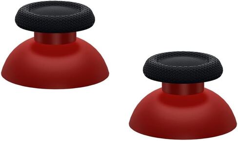 Replacement Thumbsticks Fit for PS5 Controller, Custom Dual Color Analog Stick Joystick Compatible with PS4 Controller Universal - Carmine Red & Black in Saudi Arabia