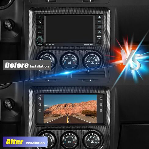Android 14 Double Din Car Stereo ترقية راديو لسيارة Dodge Challenger 2008-2014، 2G+32G 7 بوصة شاشة لمس لاسلكية Carplay Android Auto GPS WiFi Bluetooth RDS DSP SWC Mirrorlink Mic كاميرا احتياطية in Saudi Arabia