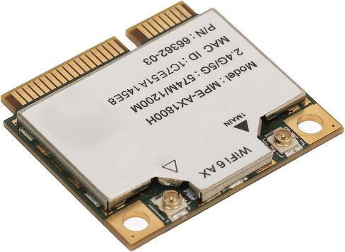 بطاقة لاسلكية للكمبيوتر المحمول CHICIRIS AX1800H، محول WiFi صغير لواجهة PCIE، بطاقة WiFi 6 2.4 جيجا هرتز 5 جيجا هرتز ثنائي النطاق 5.2 Mini PCIE لـ 10 11، محول للألعاب عبر الإنترنت in Kuwait