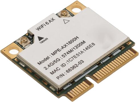 بطاقة لاسلكية للكمبيوتر المحمول CHICIRIS AX1800H، محول WiFi صغير لواجهة PCIE، بطاقة WiFi 6 2.4 جيجا هرتز 5 جيجا هرتز ثنائي النطاق 5.2 Mini PCIE لـ 10 11، محول للألعاب عبر الإنترنت in Kuwait