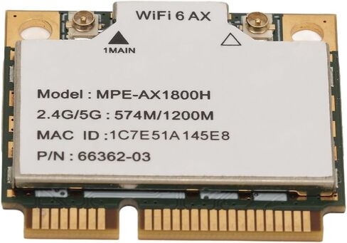 بطاقة لاسلكية للكمبيوتر المحمول CHICIRIS AX1800H، محول WiFi صغير لواجهة PCIE، بطاقة WiFi 6 2.4 جيجا هرتز 5 جيجا هرتز ثنائي النطاق 5.2 Mini PCIE لـ 10 11، محول للألعاب عبر الإنترنت in Kuwait