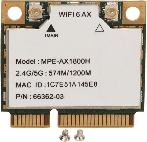 بطاقة لاسلكية للكمبيوتر المحمول CHICIRIS AX1800H، محول WiFi صغير لواجهة PCIE، بطاقة WiFi 6 2.4 جيجا هرتز 5 جيجا هرتز ثنائي النطاق 5.2 Mini PCIE لـ 10 11، محول للألعاب عبر الإنترنت in Kuwait