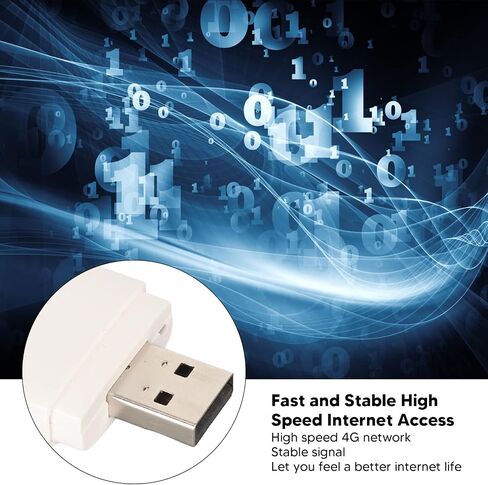 VBESTLIFE 4G LTE USB WiFi Dongle & Mobile Hotspot Router, Portable Travel WiFi Modem Network Adapter with SIM Card Slot, Support 10 Users in Saudi Arabia