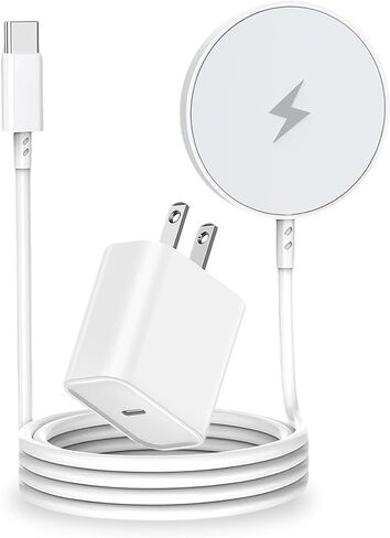 Magnetic Wireless Charger [Apple MFi Certified], 3.3FT 15W Fast Apple Mag-Safe Charger Pad with USB C Fast Charging Block Compatible with iPhone 17/Air/Pro/Pro Max/16/15/14/13/Plus/Pro/Pro Max,AirPods in Saudi Arabia