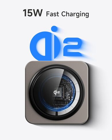 3-in-1 Wireless Charging Station for Apple, Qi2 Certified 15W Foldable Mag-Safe Travel Charger Stand Wireless Charger Dock for iPhone 17/16/15/14/13/12, Apple Watch & AirPods (30W Adapter Included) in Saudi Arabia