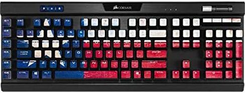 Skinit Decal Skin Compatible with K95 RGB Platinum Mechanical Gaming Keyboard - Skinit Originally Designed Texas Flag Light Wood Design in Saudi Arabia