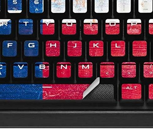 Skinit Decal Skin Compatible with K95 RGB Platinum Mechanical Gaming Keyboard - Skinit Originally Designed Texas Flag Light Wood Design in Saudi Arabia