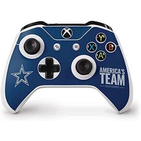 ملصق Skinit المخصص للألعاب متوافق مع وحدة تحكم Xbox One S - تصميم شعار فريق NFL Dallas Cowboys المرخص رسميًا in Kuwait