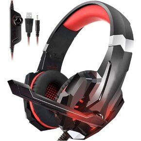 JYYBN Gaming HeadsetHeadset with Noise Canceling Light, Compatible Stereo Gaming Headset, Noise Cancelling Over Ear Headphones with Mic, Bass Surround, Soft Memory Earmuffs for Laptop in Saudi Arabia