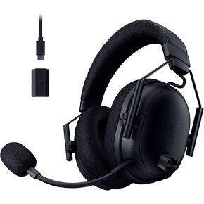 سماعة ألعاب Razer BlackShark V3 Pro Wireless ANC للكمبيوتر الشخصي: ميكروفون كامل النطاق - برامج تشغيل 50 مم - 2.4 جيجا هرتز، بلوتوث، USB، 3.5 مم - تعمل مع Mac، PS5، Nintendo Switch، الهاتف الذكي - أسود (متجدد) in Kuwait