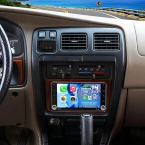 Android 14 Double Din Car Stereo Upgrade Radio for Toyota 4runner 1996-2002, 4G+64G 7" Touchscreen Wireless Carplay Android Auto GPS WiFi Bluetooth RDS DSP SWC Mirrorlink Mic Backup Camera in Kuwait