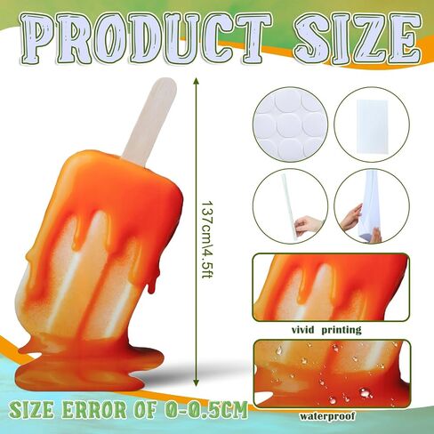 Jetec 5 Feet Ice Cream Cardboard Cutout Stand Up Life Size Ice Cream Candy Land Party Decoration Photo Props Backdrop Standup for Summer Pool Beach Baby Shower Wedding Birthday Candy Land Party Supply in Saudi Arabia