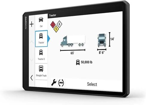 Garmin Dezl OTR1020 GPS Truck Navigator 10" Extra-Large Display Touchscreen, Commercial GPS Navigation for Semi-Truck Drivers, Bundle with dēzl Headset 110 Premium Trucking Headset + More Accessories in Saudi Arabia
